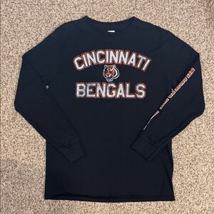 NFL Team Apparel Cincinnati Bengals Black Long Sleeve Tee Size Large